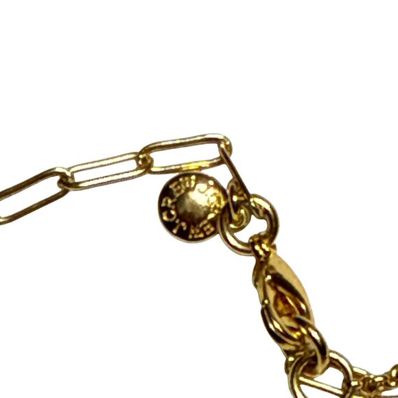 J. Crew Gold Tone Chain Necklace with Padlock Pendant Women's Fashion Jewelry - Picture 7 of 8